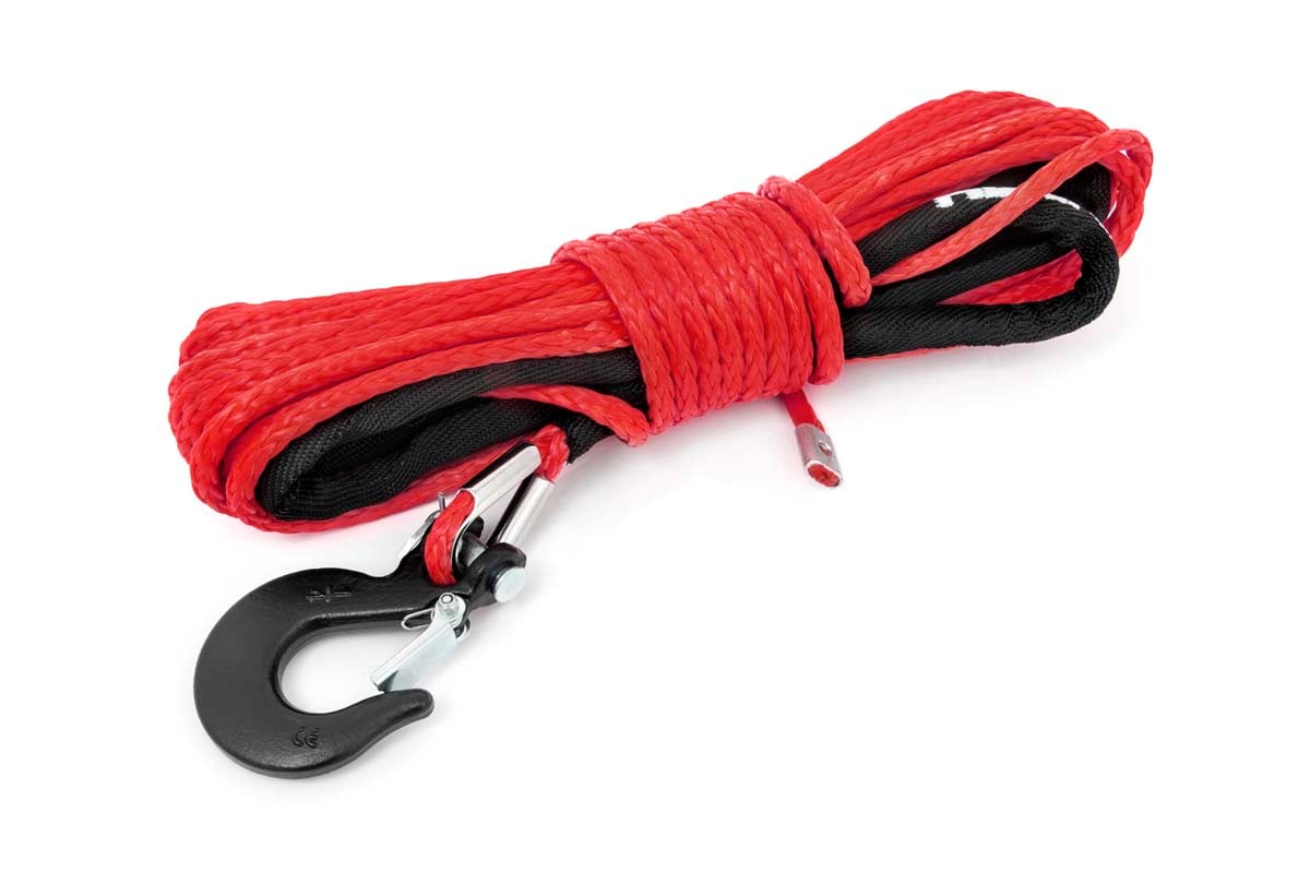 Synthetic Rope - Rough Country - 1/4 Inch | 50 Ft - Red